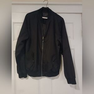No Boundaries Classic Black Bomber Jacket